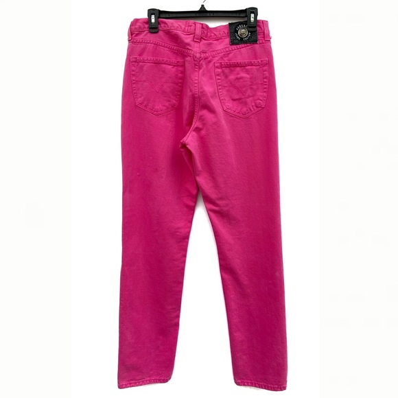 Vintage Versace Jeans Couture Bubblegum Pink High Waisted Jeans Womens Size 34 - Picture 3 of 11